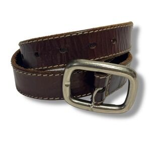 Banana Republic Brown Italian Oil Tanned Leather Contrast Stitch Size 26